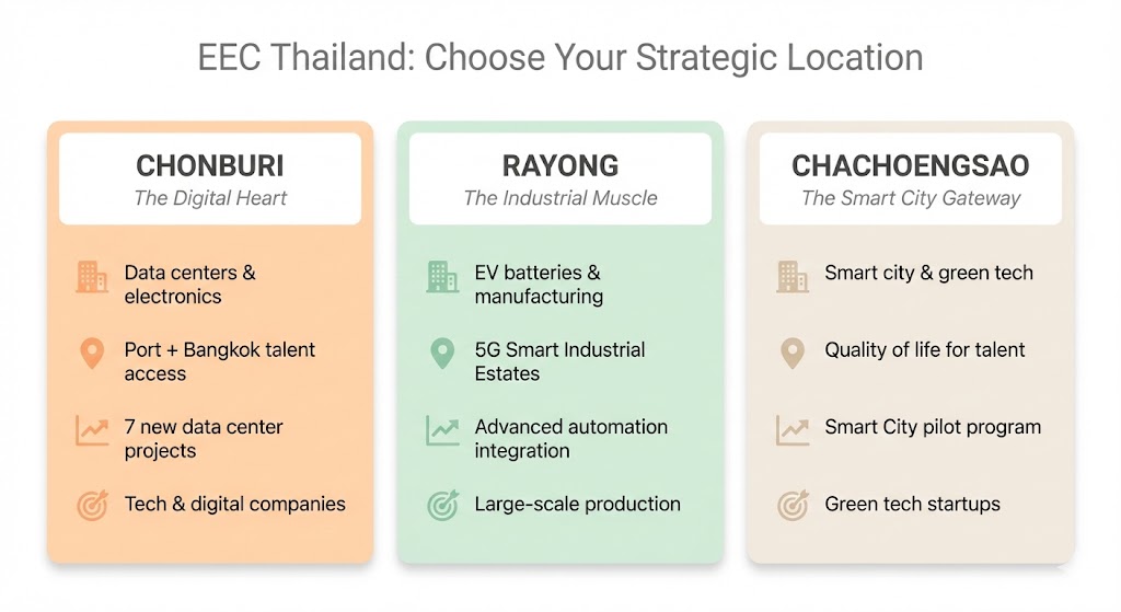 Chonburi vs. Rayong vs. Chachoengsao